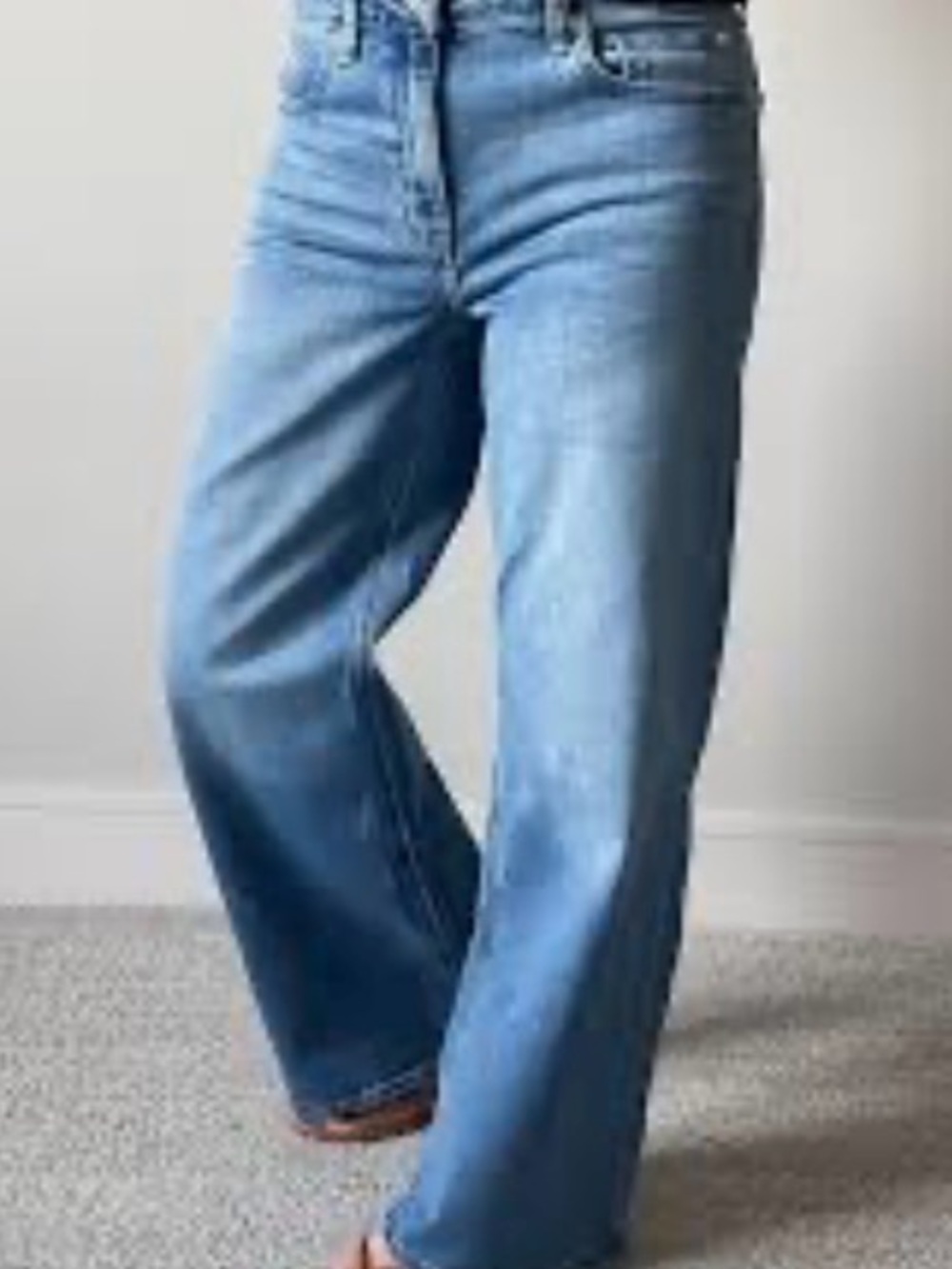Old Navy High Rise Light Blue Wide-Leg Jeans